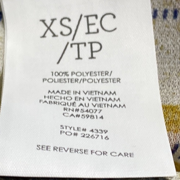 CAbi 4339 Caliber Blouse Stripe Fall 2022 Xsmall EUC - Picture 6 of 7